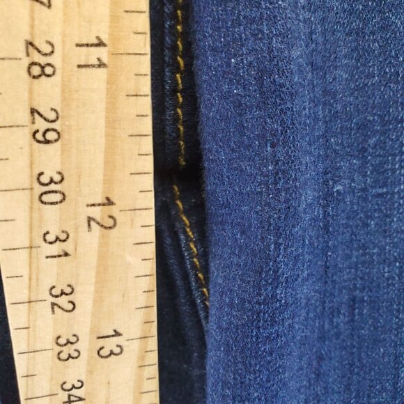 Cato Jeans Womens Size 22W Blue Cropped Embroidered Side Stripe Stretch - Picture 7 of 12